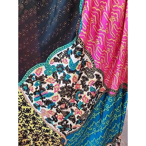 Vintage 1970s Mod Rainbow Paisley Maxi Dress Size 5 H/B Jrs Boho - Picture 5 of 8